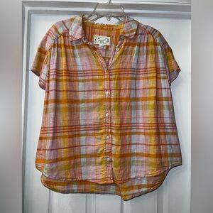 American Eagle Plaid Button-Up Shirt